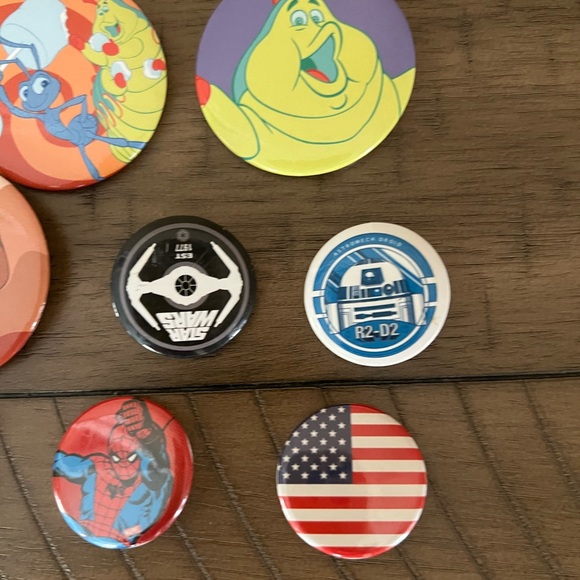 Assortment of Button Pins. Disney Marvel Star Wars and Misc. 23 Total Pins - Picture 8 of 16